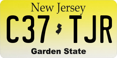 NJ license plate C37TJR