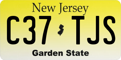 NJ license plate C37TJS