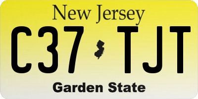 NJ license plate C37TJT