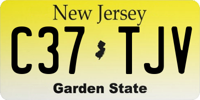 NJ license plate C37TJV