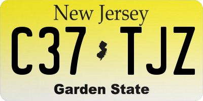 NJ license plate C37TJZ