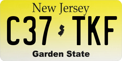 NJ license plate C37TKF