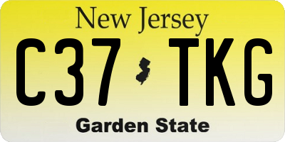 NJ license plate C37TKG
