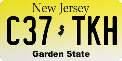 NJ license plate C37TKH
