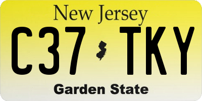 NJ license plate C37TKY