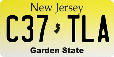NJ license plate C37TLA
