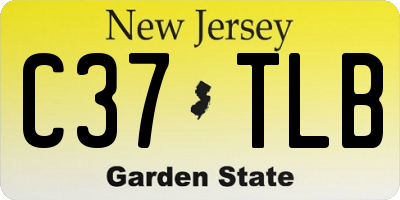 NJ license plate C37TLB