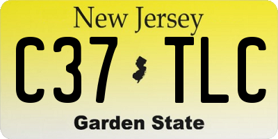 NJ license plate C37TLC