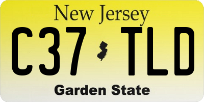 NJ license plate C37TLD