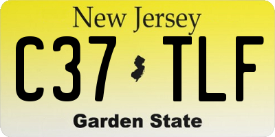 NJ license plate C37TLF