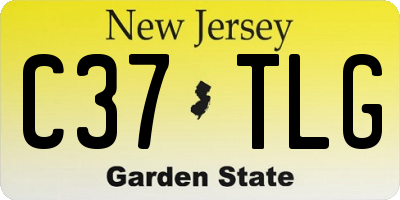 NJ license plate C37TLG