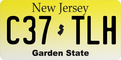 NJ license plate C37TLH