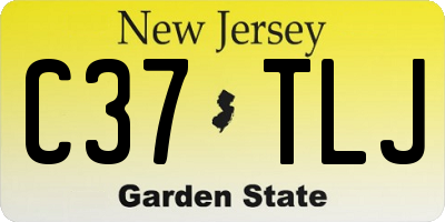 NJ license plate C37TLJ