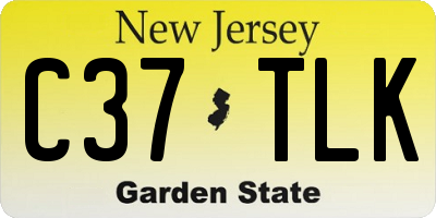 NJ license plate C37TLK