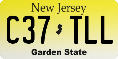 NJ license plate C37TLL