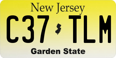 NJ license plate C37TLM