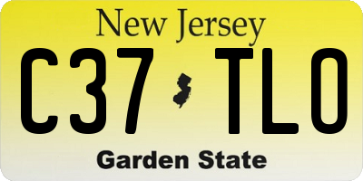 NJ license plate C37TLO
