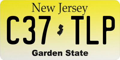 NJ license plate C37TLP