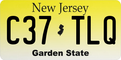 NJ license plate C37TLQ