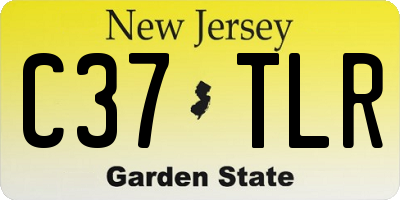 NJ license plate C37TLR