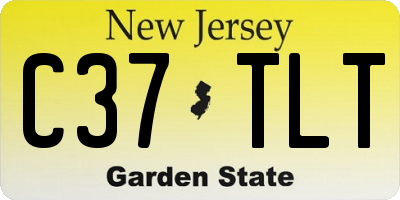 NJ license plate C37TLT