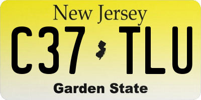 NJ license plate C37TLU
