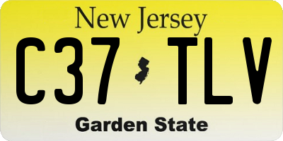 NJ license plate C37TLV
