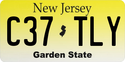 NJ license plate C37TLY