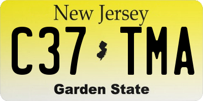 NJ license plate C37TMA