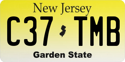 NJ license plate C37TMB