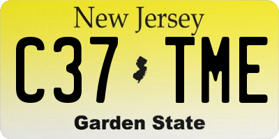 NJ license plate C37TME