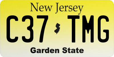 NJ license plate C37TMG