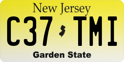 NJ license plate C37TMI