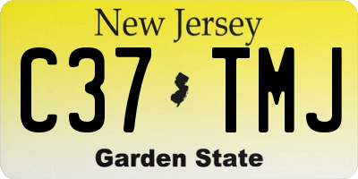 NJ license plate C37TMJ