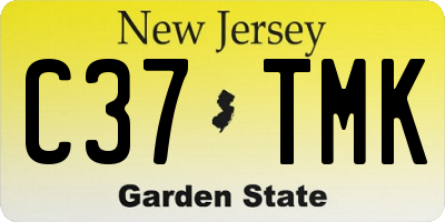 NJ license plate C37TMK