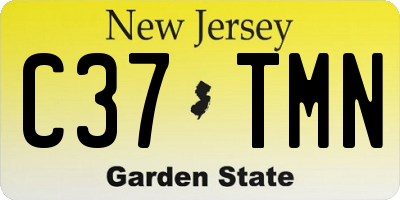 NJ license plate C37TMN