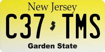 NJ license plate C37TMS