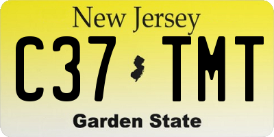 NJ license plate C37TMT