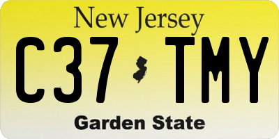 NJ license plate C37TMY