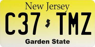 NJ license plate C37TMZ