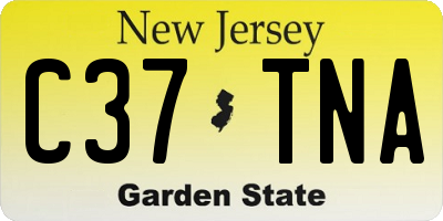 NJ license plate C37TNA
