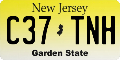 NJ license plate C37TNH