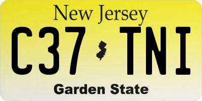 NJ license plate C37TNI