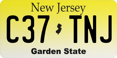 NJ license plate C37TNJ