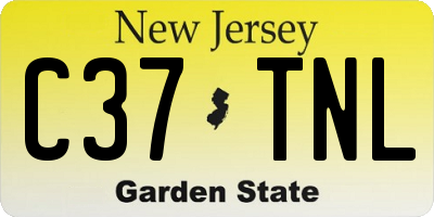 NJ license plate C37TNL