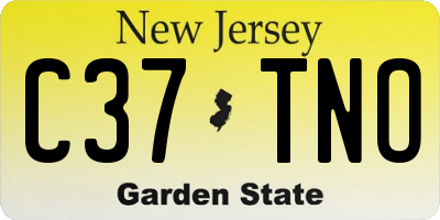 NJ license plate C37TNO