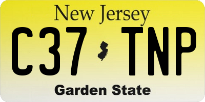 NJ license plate C37TNP