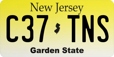 NJ license plate C37TNS