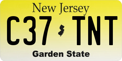 NJ license plate C37TNT