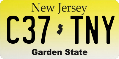 NJ license plate C37TNY